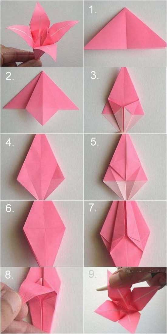 Как сделать цветок из бумаги — оригами лилия? | RDV | Дзен